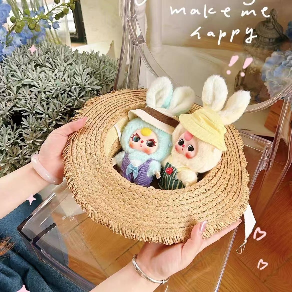 Baby Three Series Macaron Cute Bunny Plush Doll Blind Box