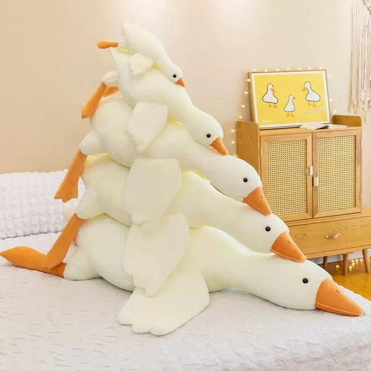 Big white goose plush doll